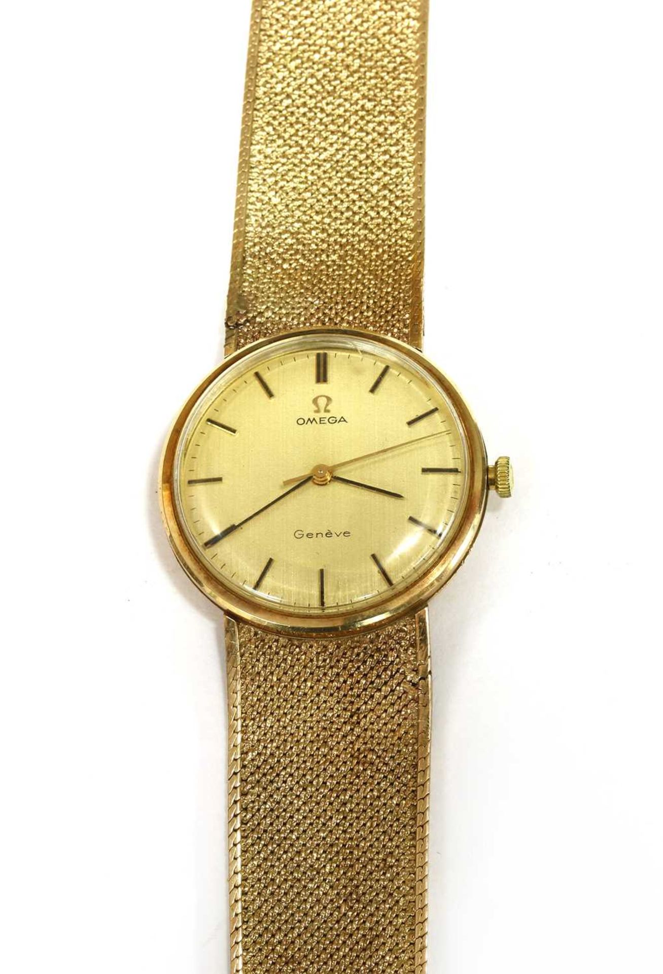 A gentlemen's 9ct gold Omega mechanical bracelet watch, c.1970,