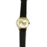 A mid-size gold plated Eterna 'Eterna-Matic' automatic strap watch, c.1960,