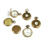 A rolled gold Waltham Bartlett half hunter pocket watch,