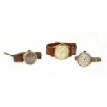 An Art Deco 9ct gold Tavannes mechanical bracelet watch,