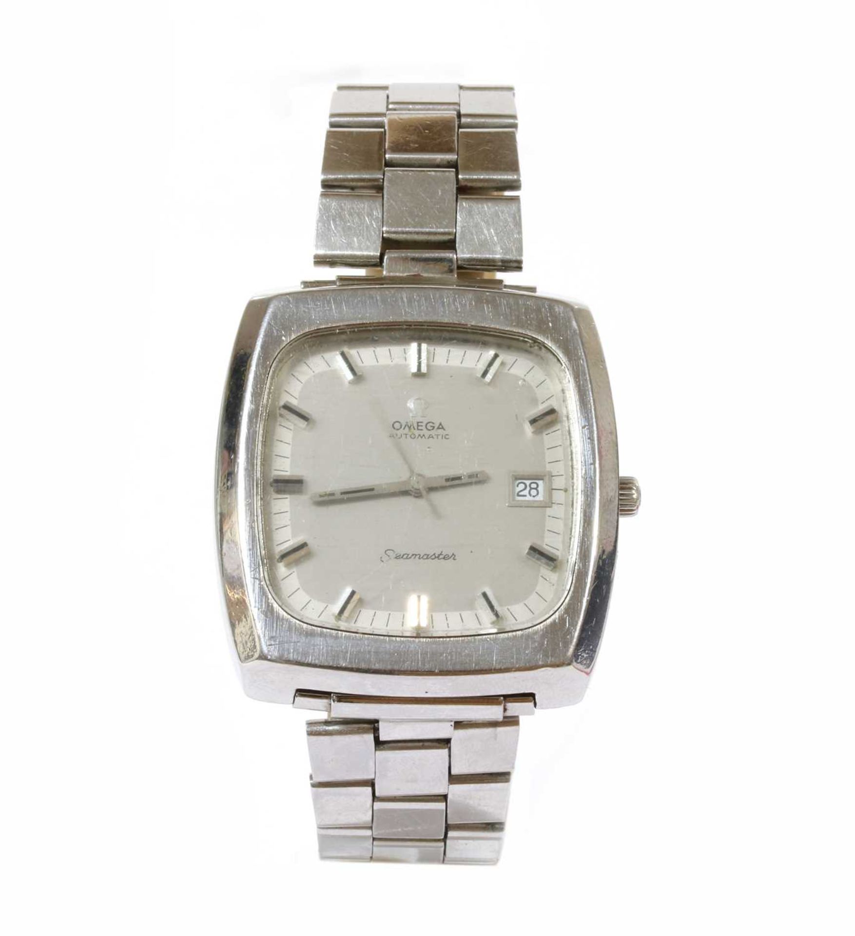 A gentlemen's stainless steel Omega 'Seamaster' automatic bracelet watch, c.1970,