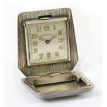 An Art Deco silver Eterna purse watch,