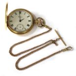 A 9ct gold Waltham full hunter side wind pocket watch,