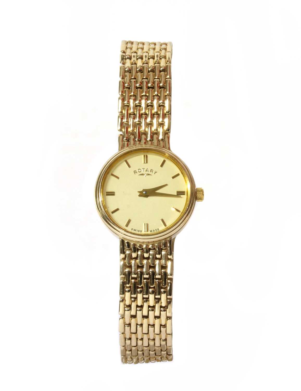 A ladies' 9ct gold Rotary quartz bracelet watch,