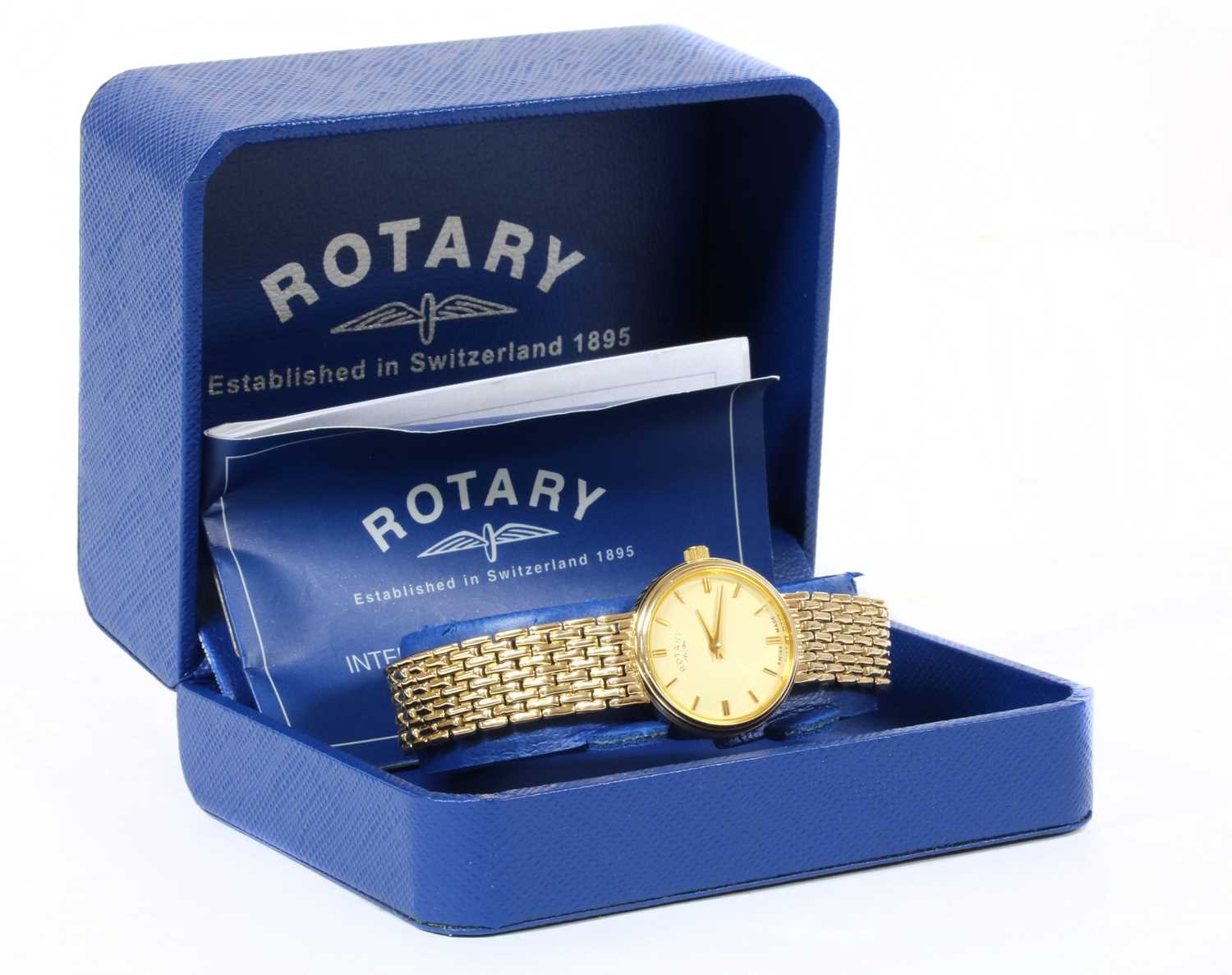 A ladies' 9ct gold Rotary quartz bracelet watch, - Image 2 of 2