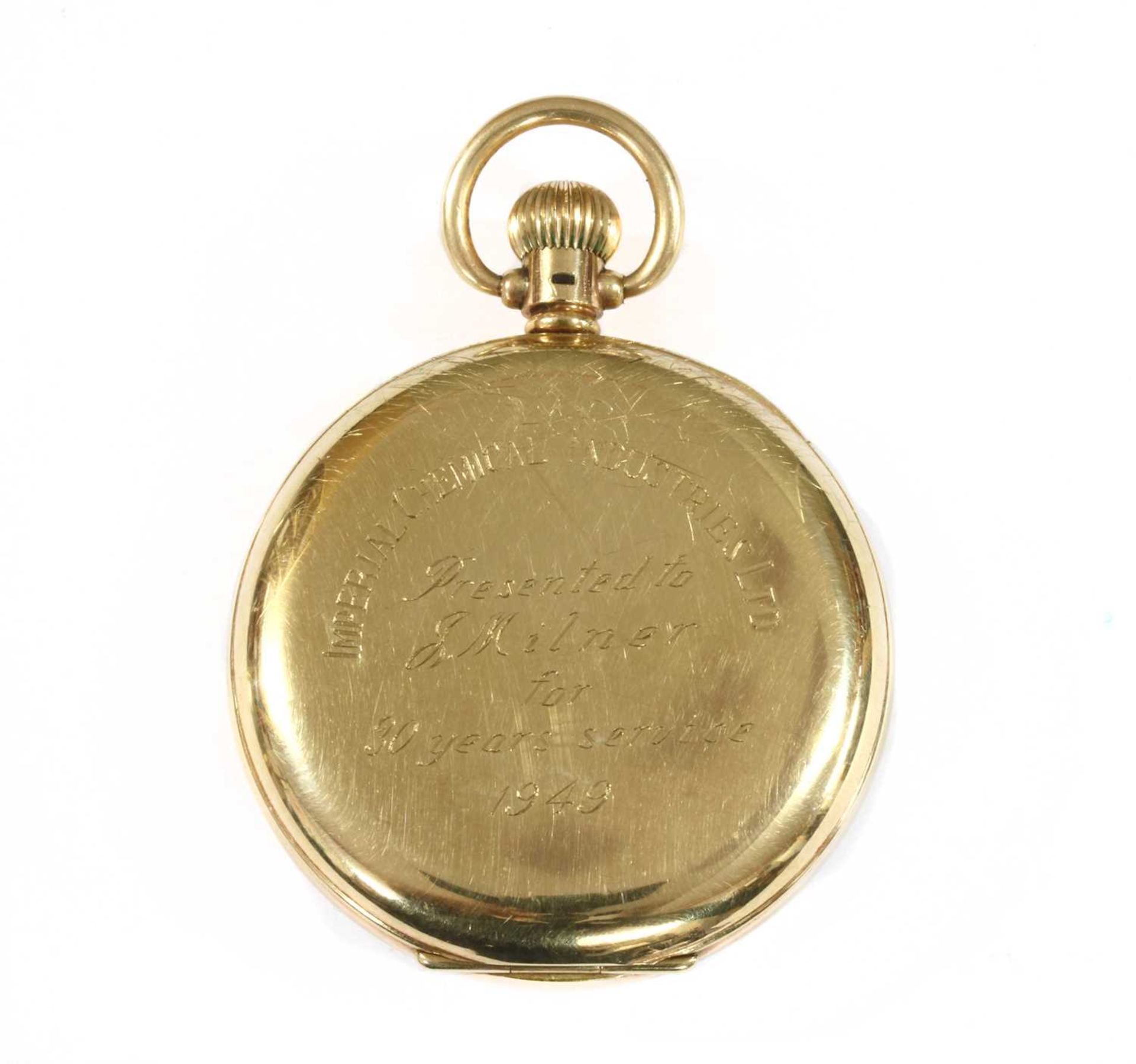 A 9ct gold top wind open-faced pocket watch, - Bild 3 aus 5