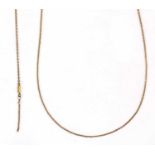 Two gold trace link chains,