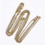 A gold belcher link guard chain,