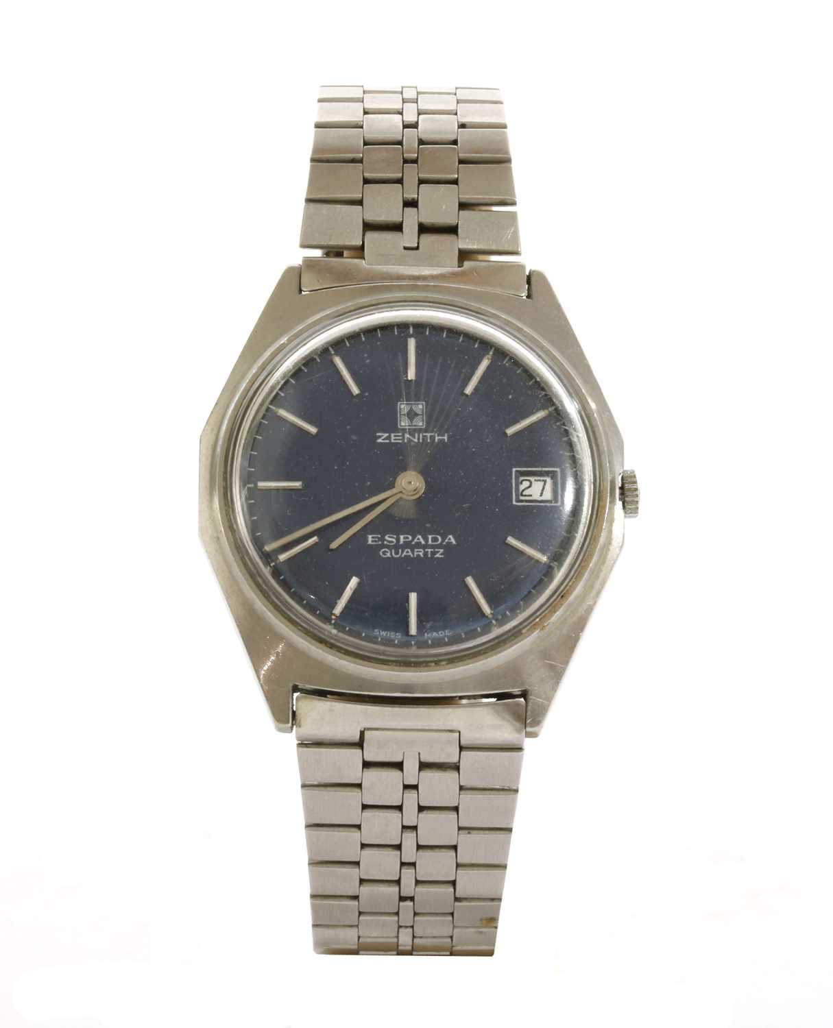 A gentlemen's stainless steel Zenith 'Espada' quartz bracelet watch,