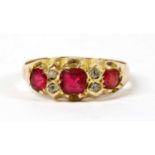 A Victorian 15ct gold paste and diamond ring,