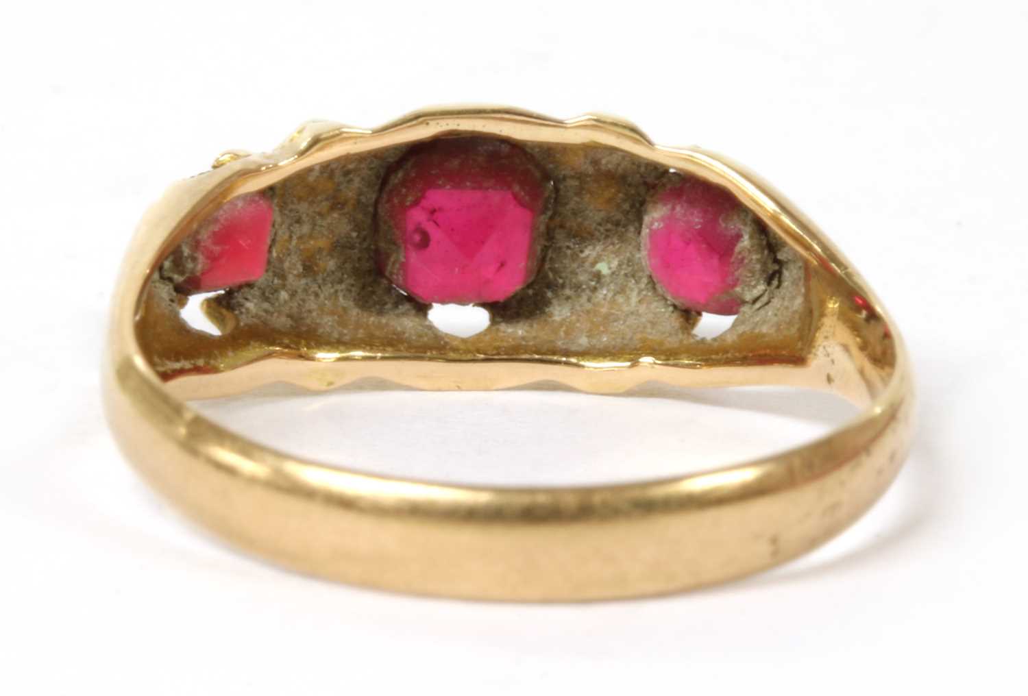 A Victorian 15ct gold paste and diamond ring, - Image 2 of 3