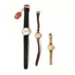 A ladies' 18ct gold mechanical bracelet watch,