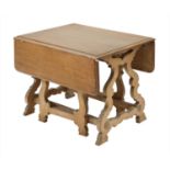 A small folding table,