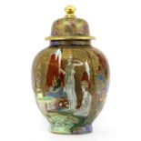 A Winton Ware 'Fantasy' lustre vase and cover,