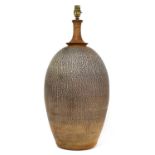 A stoneware lamp base,