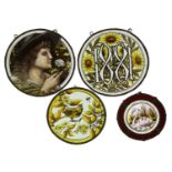 Four stained glass roundels,
