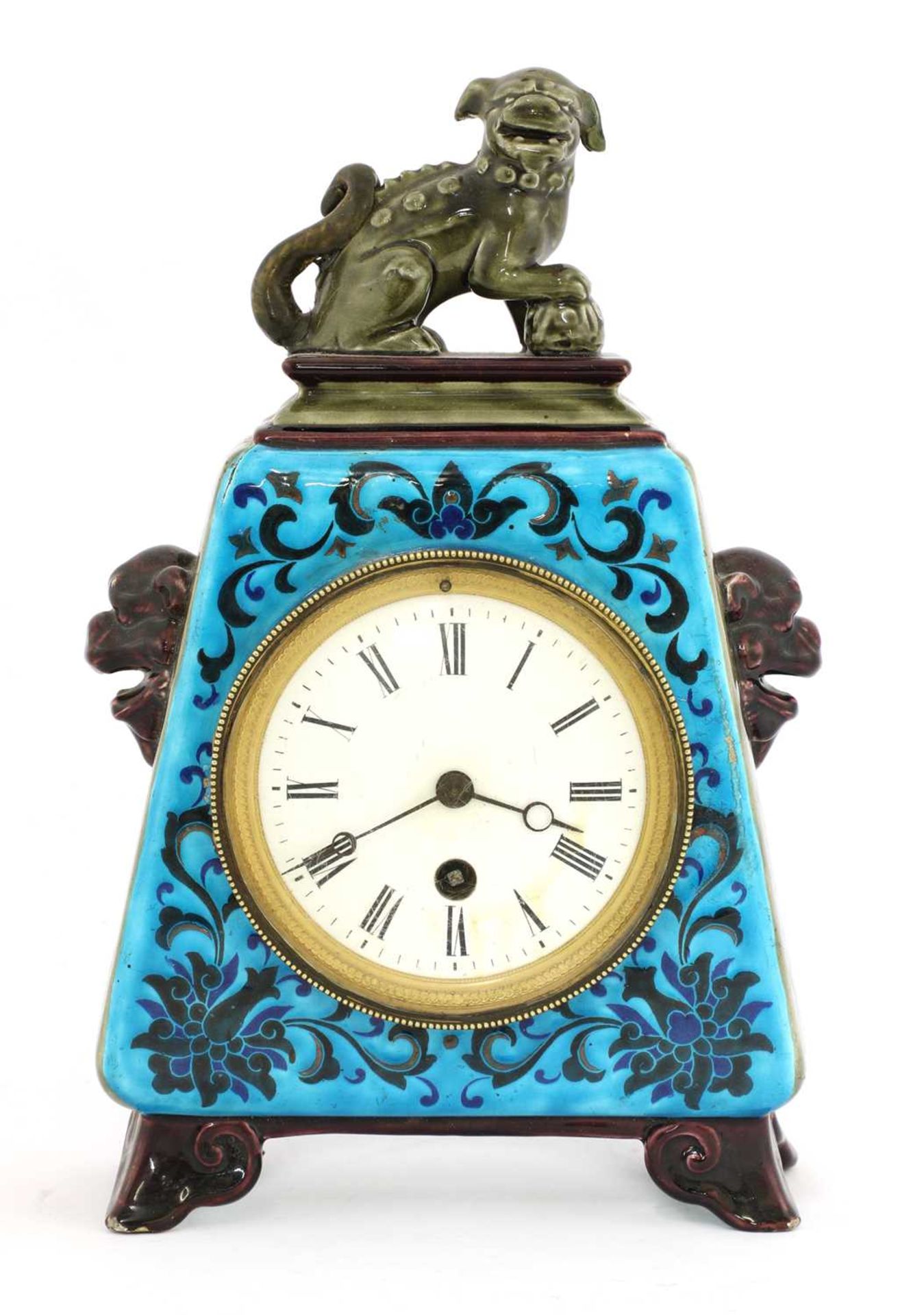 An Aesthetic pottery mantel clock,