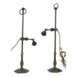 A pair of Faraday & Sons adjustable library lamps,