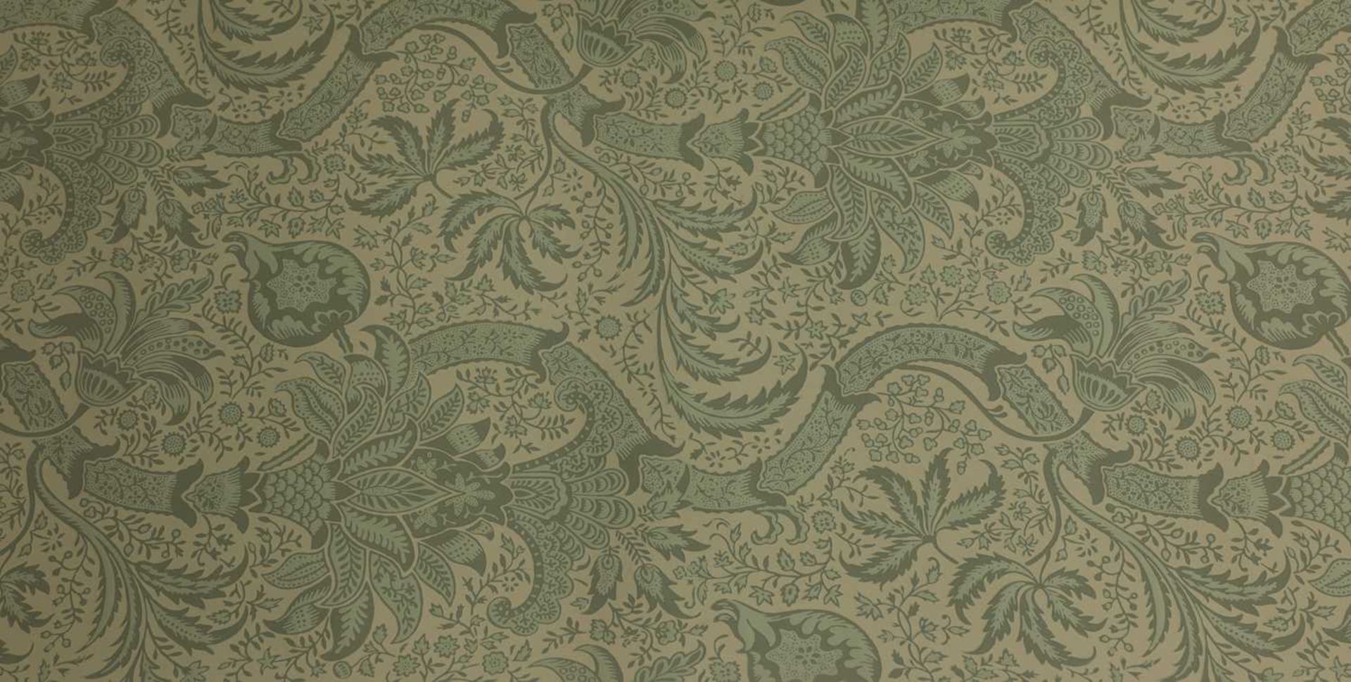 A Pugin block-printed wallpaper roll,