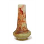 A Daum miniature cameo glass vase,