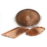 An Arts and Crafts John Pearson copper tray,