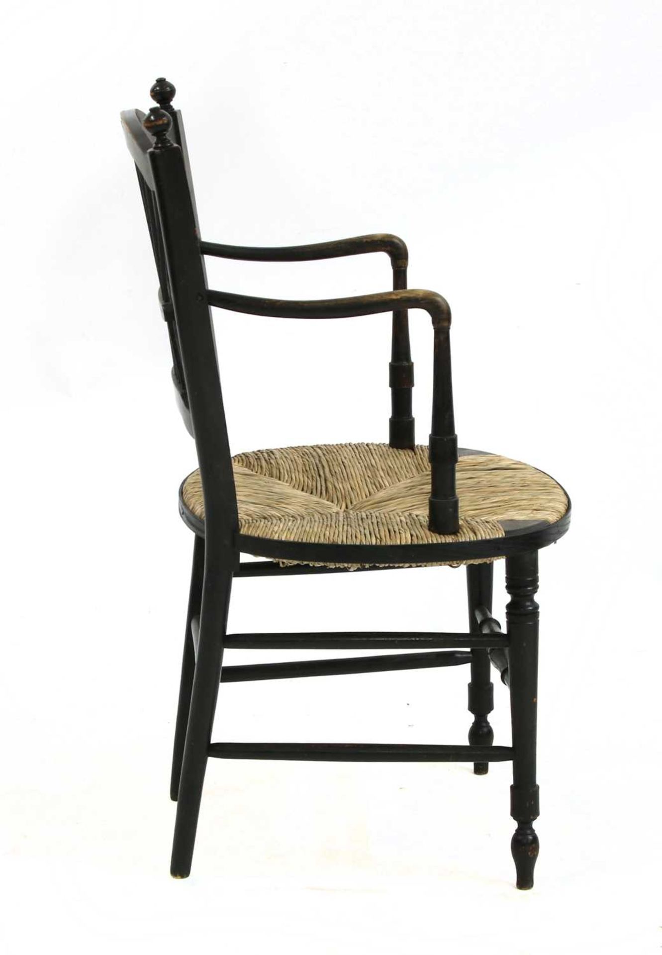 A Morris & Co. ebonised elbow chair, - Image 7 of 7