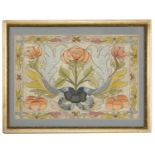 An early Arts and Crafts silk needlework panel,