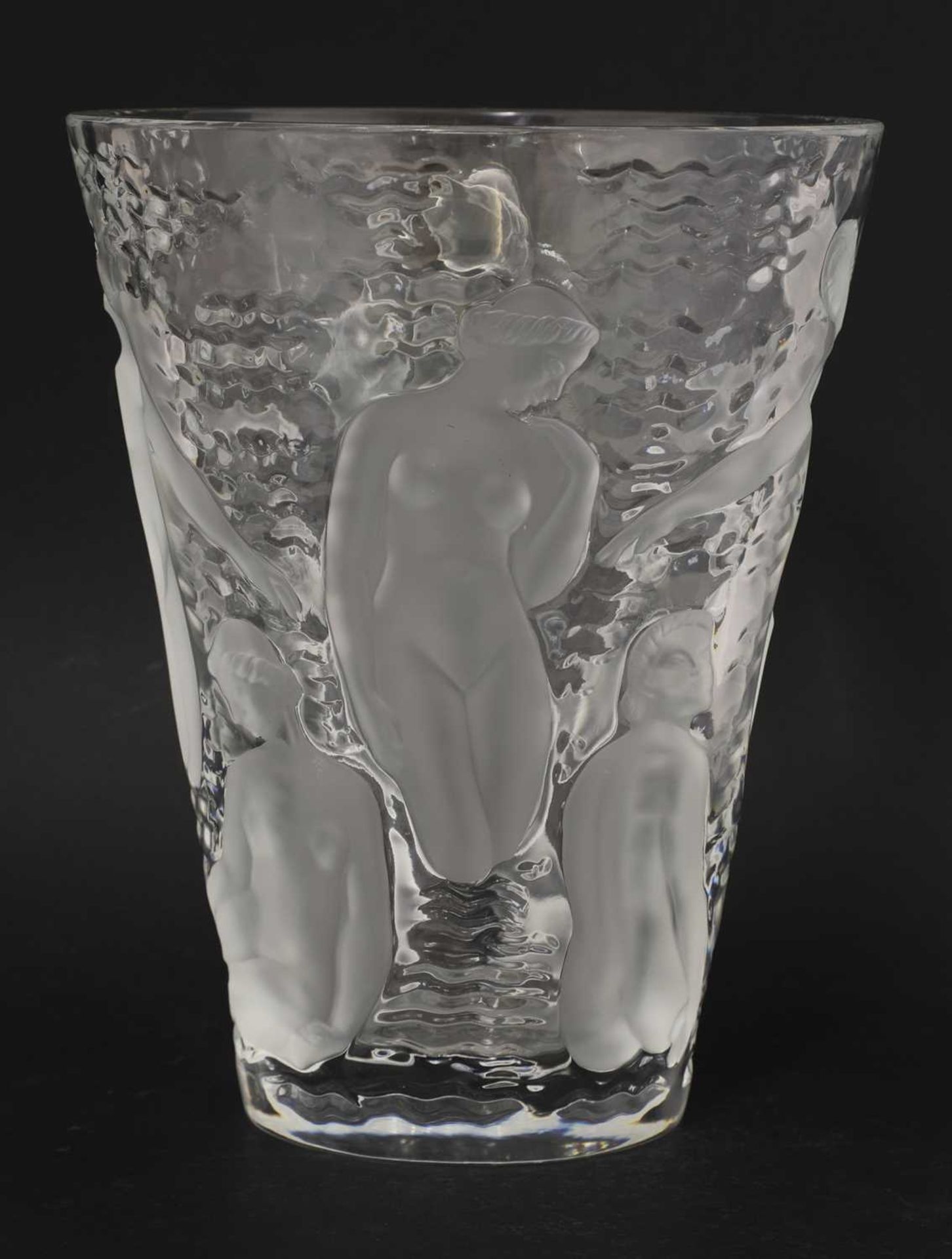 A Lalique 'Ondines' glass vase,
