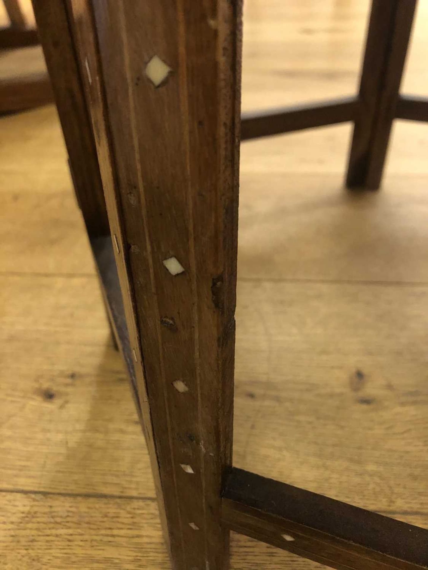 An Indian bone inlaid hardwood octagonal occasional table, - Image 9 of 11