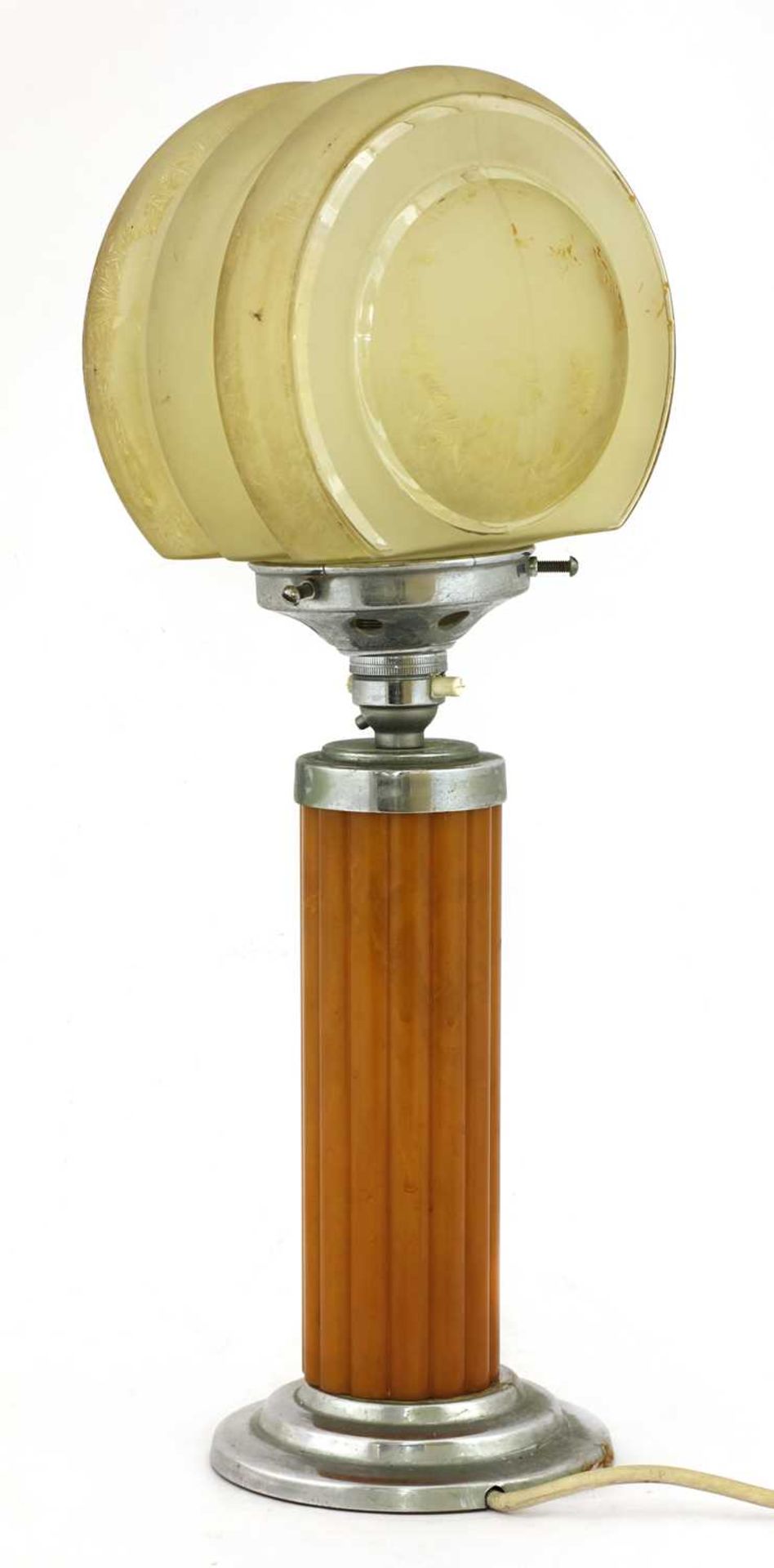 An Art Deco Bakelite lamp,