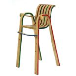 A birch ply and ash child's chair,