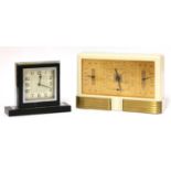 An Art Deco desk barometer,