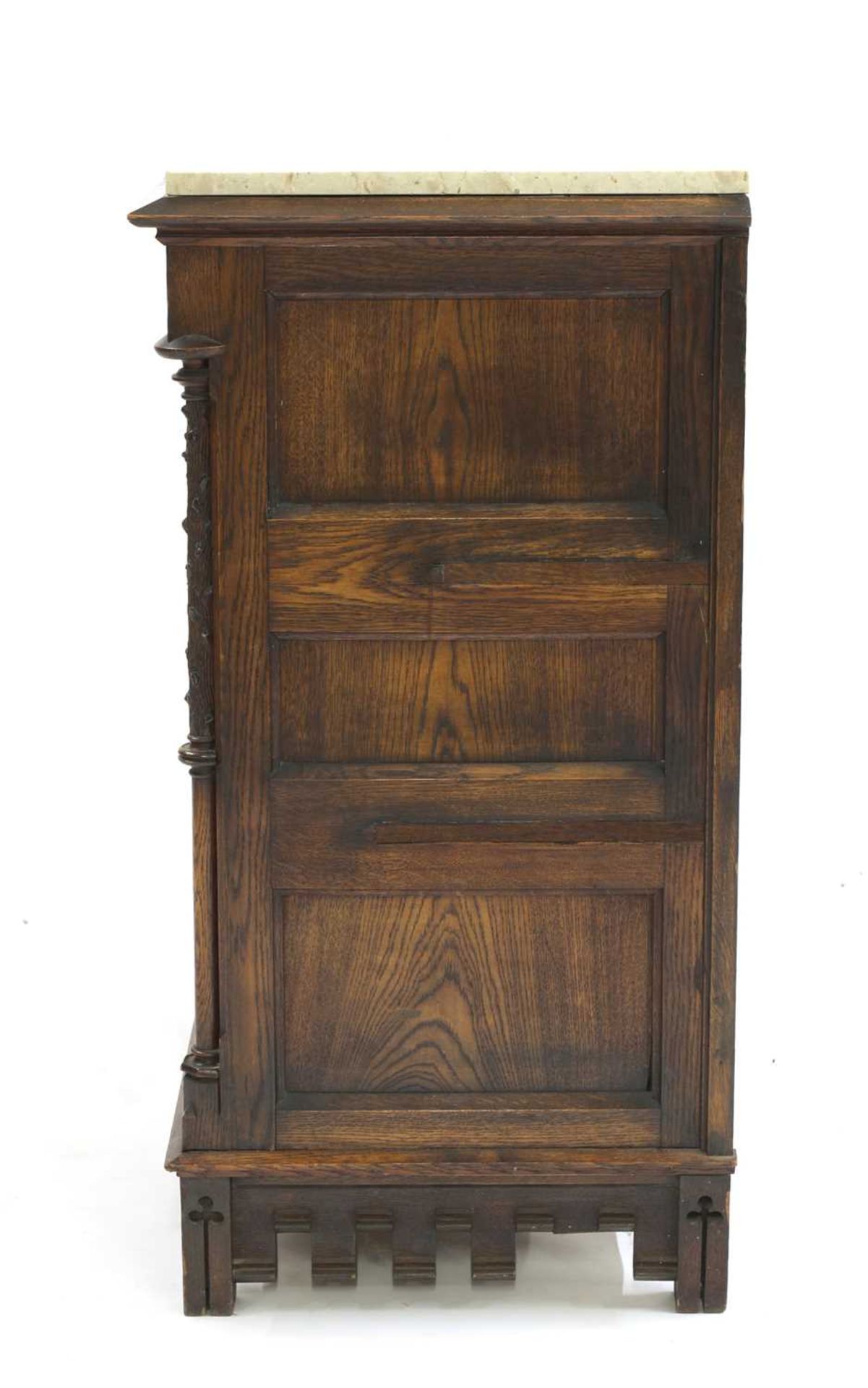 A German carved oak side cabinet, - Bild 4 aus 6