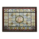 An Arts and Crafts stained glass panel,