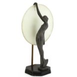 An Art Deco lamp,