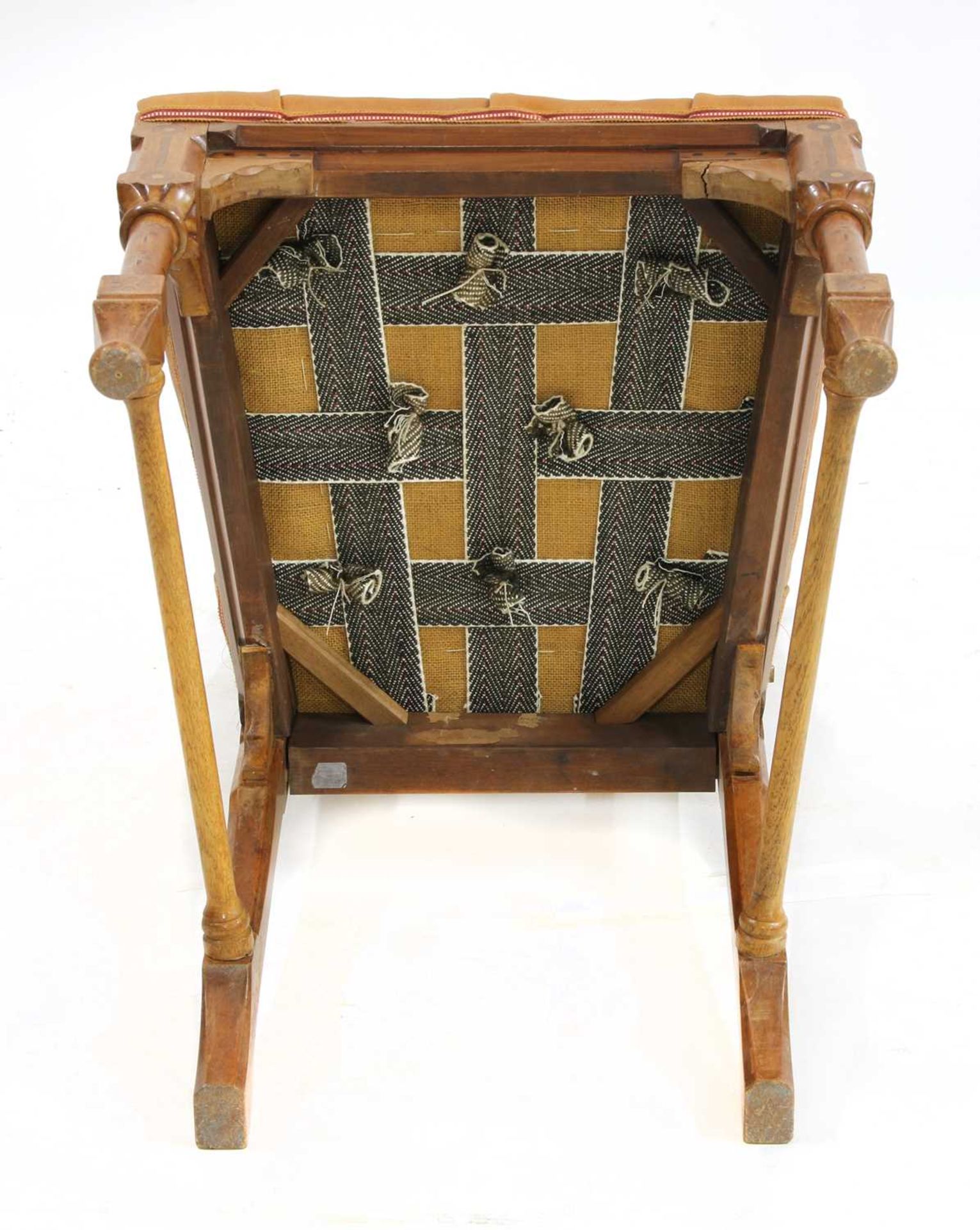 An inlaid oak side chair, - Image 5 of 6