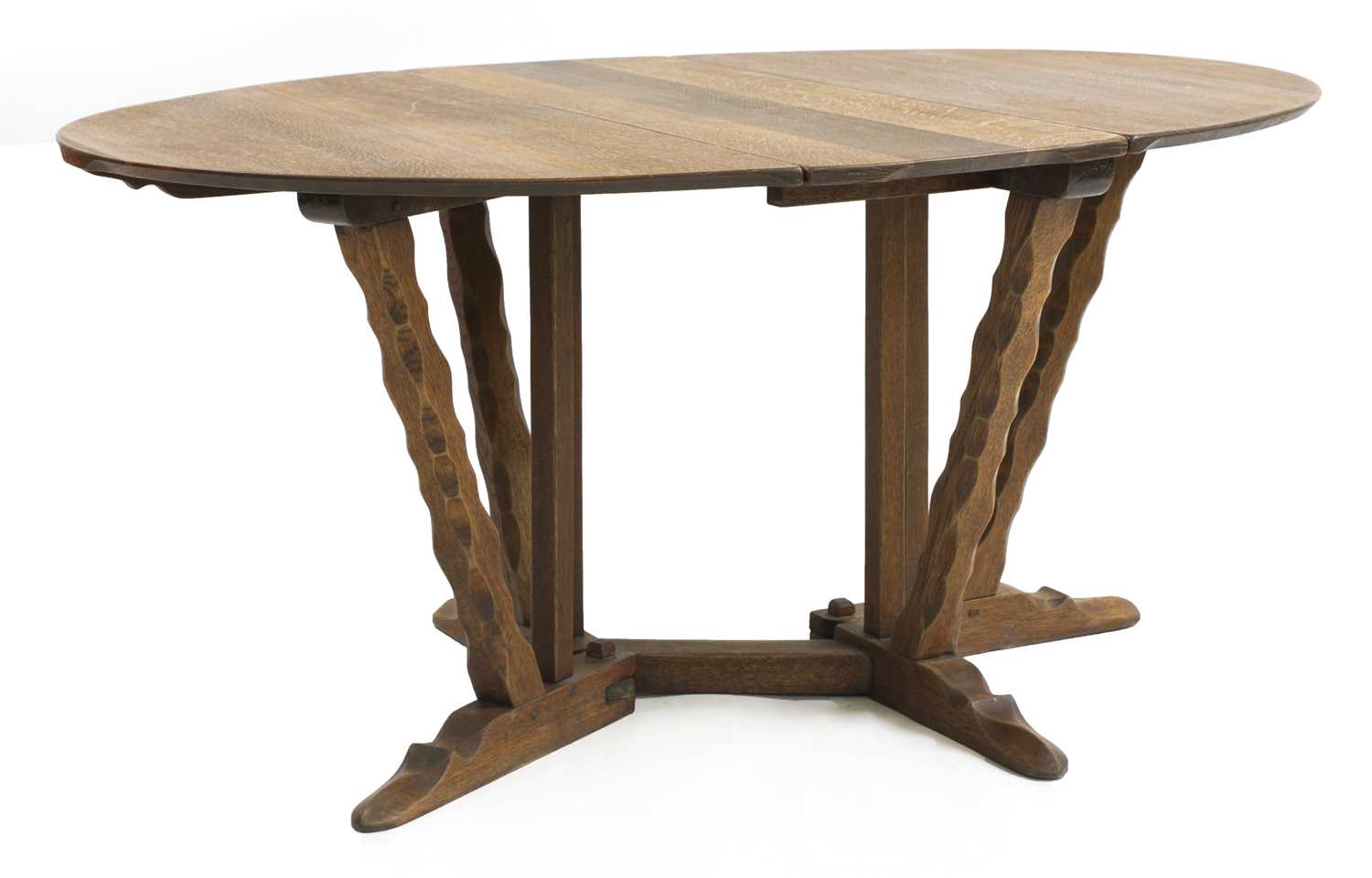 An oak gateleg table,