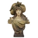 A Goldscheider terracotta bust 'L'Automne',