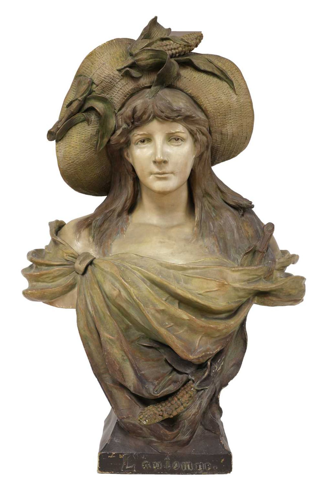 A Goldscheider terracotta bust 'L'Automne',