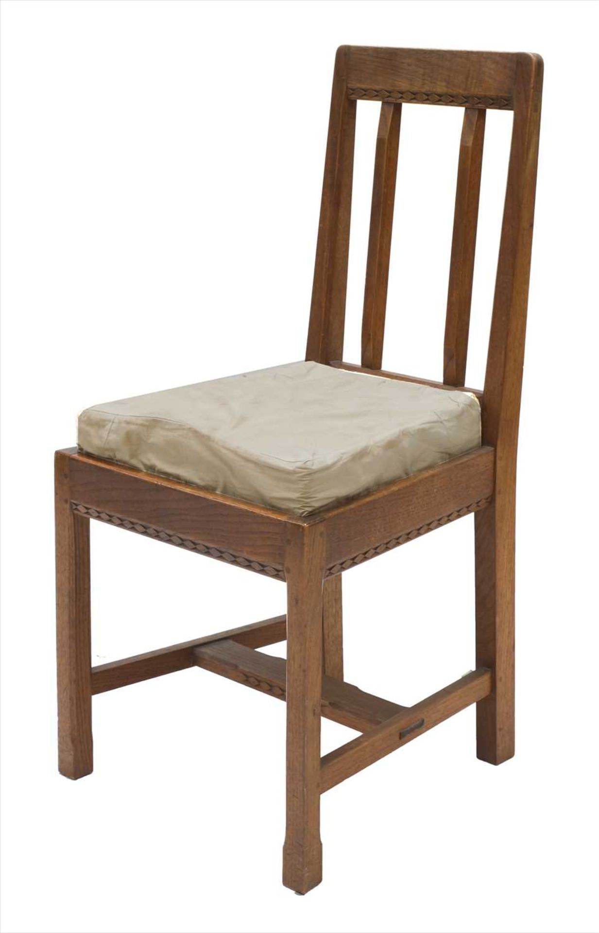 A walnut side chair,