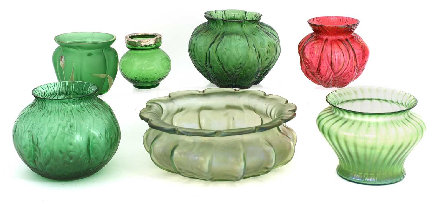 A collection of Bohemian glass,