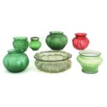 A collection of Bohemian glass,