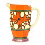A Clarice Cliff broth 'Athens' jug,