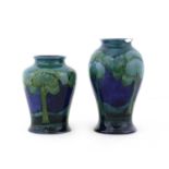 Two Moorcroft 'Moonlit Blue' vases,