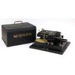 A Mignon stylus index typewriter,