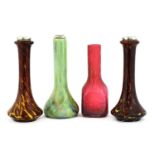 A pair of Franz Welz glass vases,