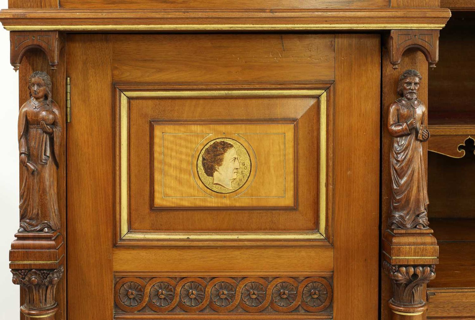 A walnut and maple compactum, - Image 6 of 7