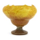 A Daum pedestal bowl,