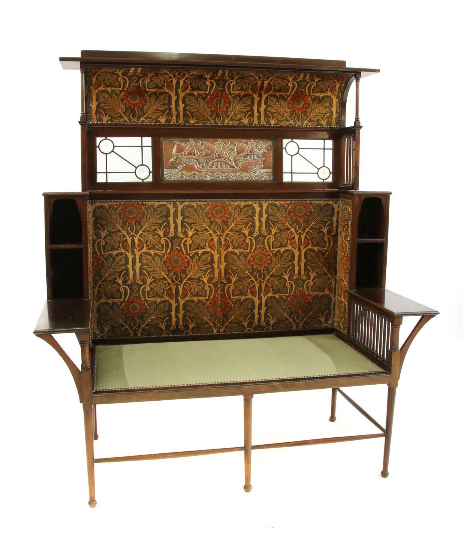 A Liberty & Co. mahogany settle, - Image 5 of 5