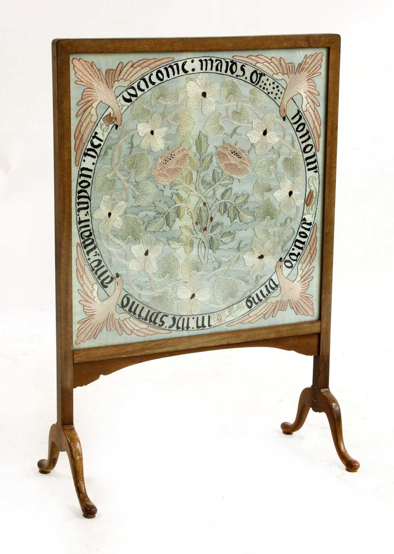 An embroidered panel,